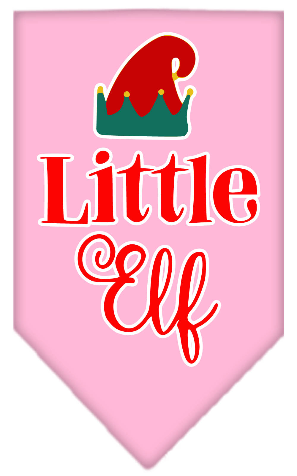 Little Elf Screen Print Bandana Light Pink Large